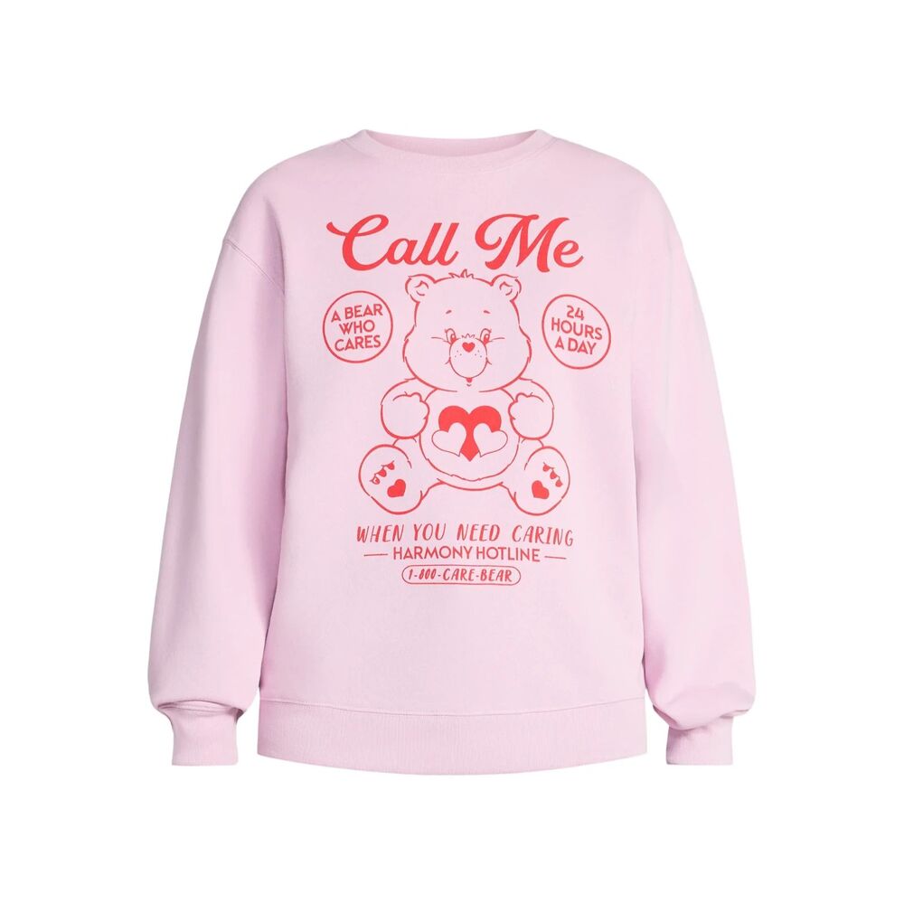 Care Bears Women's Valentine's Day Call Me Graphic Sweatshirt